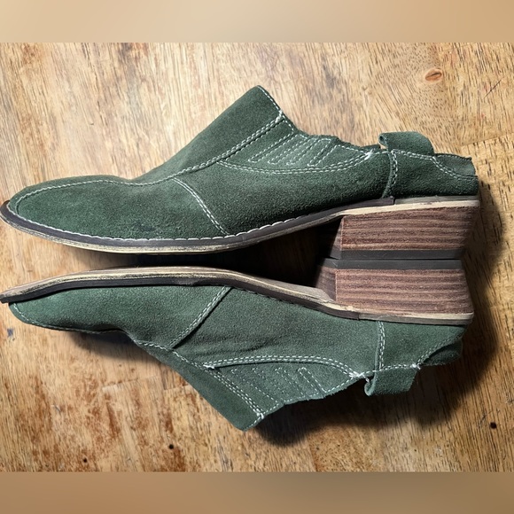 Sundance Catalog Fiel Beatrice Slides Mule Clog Bootie Olive Green Size 10 - Picture 11 of 15